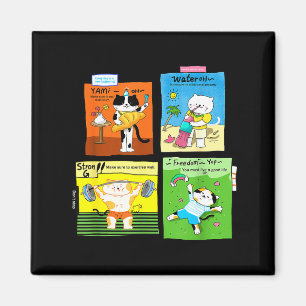 Funny Cat Lifestyle Quotes - Cute Cat Gift For Cat Magnet