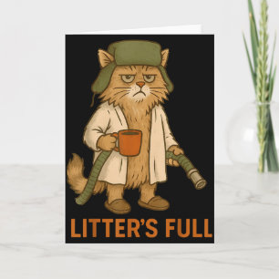 Funny Cat Litter's Full Christmas Cat Xmas Women M Card