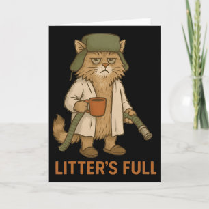 Funny Cat Litter's Full Christmas Cat Xmas Women M Card