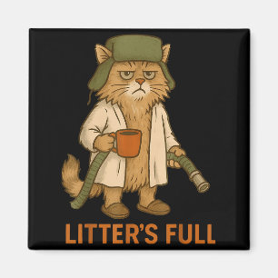 Funny Cat Litter's Full Christmas Cat Xmas Women M Magnet