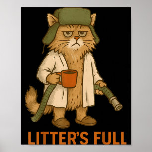 Funny Cat Litter's Full Christmas Cat Xmas Women M Poster