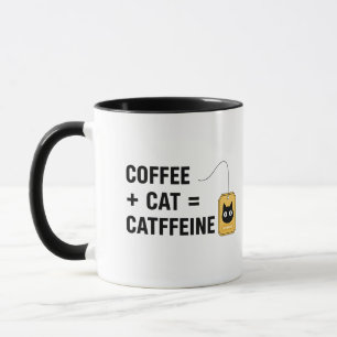 Funny Cat Lover Caffeine Addict Gift Mug