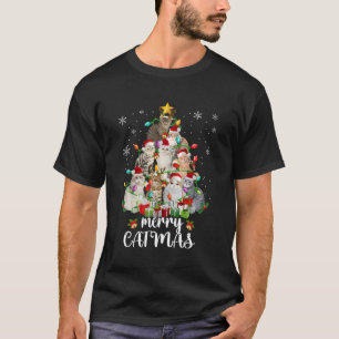 Funny Cat Lover Christmas Cat Tree Merry Catmas Te T-Shirt