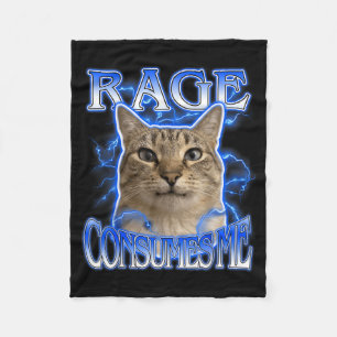 Funny Cat Lover Funny Silly Staring Cat Meme Women Fleece Blanket