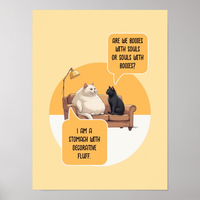 Funny Cat Lover Intellectual Humor Poster (Front)