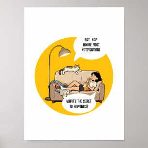 Funny Cat Lover Introvert Humour Quote  Poster