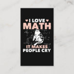 Funny Cat Lover Mathematics Humour Maths Nerd Business Card<br><div class="desc">Cat Math and School Teacher Jokes. Funny Cat Lover Mathematics Humour Maths Nerd.</div>