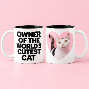 Funny Cat Lover Mug Cat Mum Cat Dad Add Pet Photo