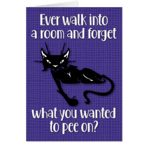 Funny Cat-Lover’s Over-the-Hill Birthday Card