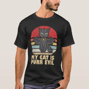 Funny Cat Lover Tees My Cat Is Purr Evil