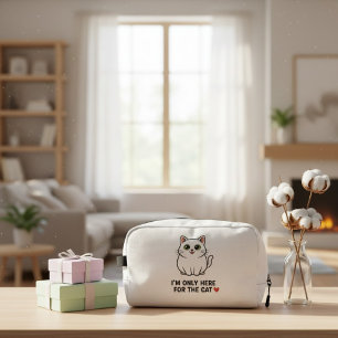 Funny Cat Lover Valentine Mousepad - I'm Only Here Dopp Kit