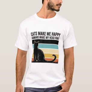Funny Cat Lover Vintage Sunset Quote T-Shirt Desig