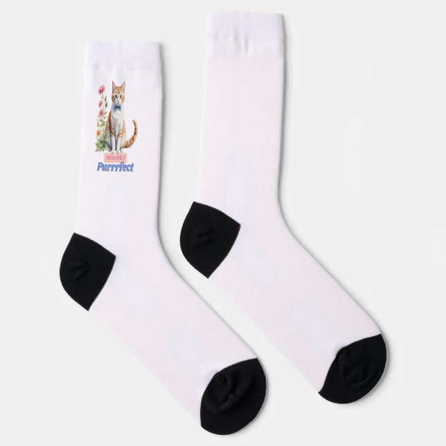 Funny Cat Lovers Birthday Surprise Socks (Right)