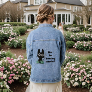 Funny Cat Lovers Denim Jacket