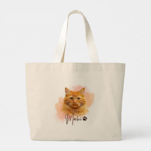 Funny Cat Lover's Large Tote Bags – Mochi