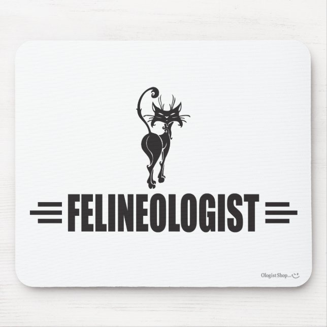 Funny Cat Lover's Mouse Mat (Front)