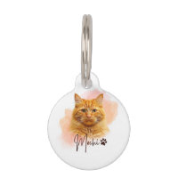 Funny Cat Lover's Pet ID Tag – Mochi