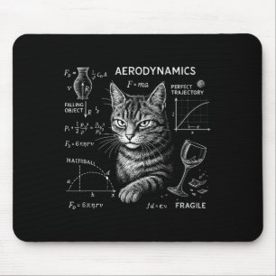 Funny Cat Math Physics Equations Science Humor Mouse Mat