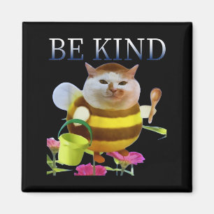 Funny Cat Meme Bee Cat Meme Be Kind Cute Animal Lo Magnet