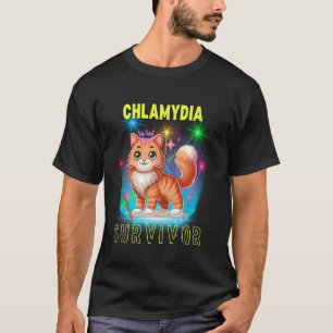Funny Cat Meme Chlamydia Survivor Humour For Men a T-Shirt