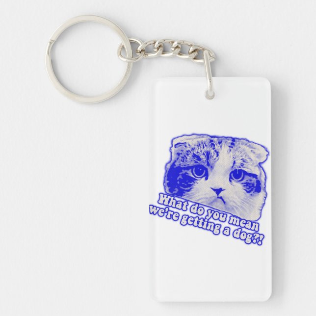 Funny cat meme for cat lovers and cat owners key ring (Front)