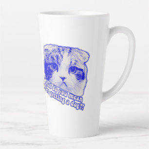 Funny cat meme for cat lovers and cat owners latte mug