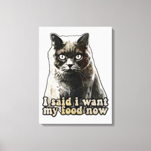 Funny cat meme for cat lovers and kitten owners canvas print