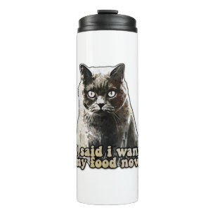 Funny cat meme for cat lovers and kitten owners thermal tumbler