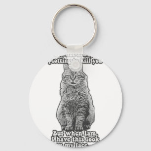 Funny cat meme for cat owners and cat lovers key ring