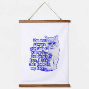 Funny cat meme for cat owners and kitty lovers  hanging tapestry