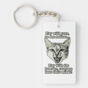 Funny cat meme for cat persons and cat lovers key ring
