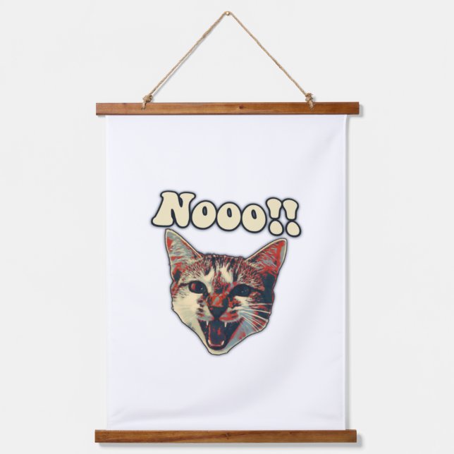 Funny cat meme for cat persons and cat owners  hanging tapestry (Front)