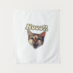 Funny cat meme for cat persons and cat owners tapestry