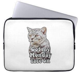 Funny cat meme for kitty lovers and cat lovers laptop sleeve