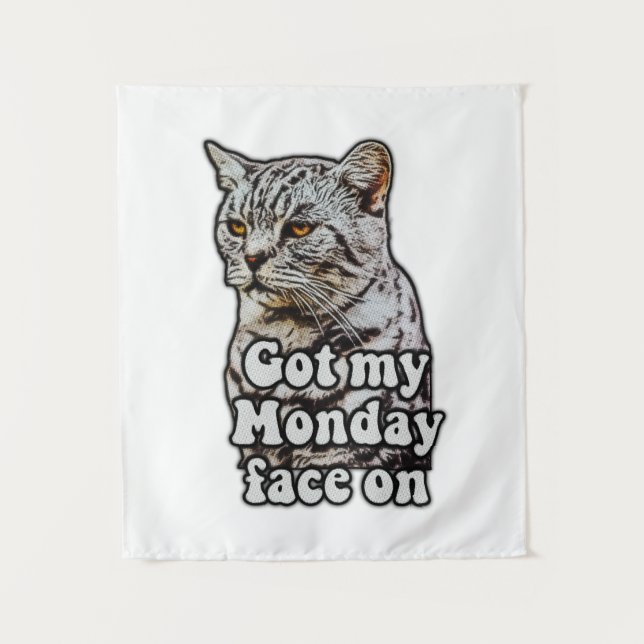 Funny cat meme for kitty owners and cat lovers tapestry (Front)