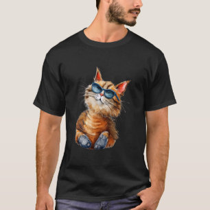 Funny Cat Meme with Cartoon Who Loves Furry Madnes T-Shirt
