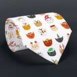 Funny Cat Meowy Christmas Tie<br><div class="desc">A bunch of cute and fun cats in winter holiday hats and accessories to make you smile. Original art by Nic Squirrell.</div>