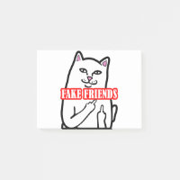 Funny Cat Middle Finger Fake Friends
