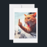 Funny Cat Middle Finger Hilarious Cat In The Car C Thank You Card<br><div class="desc">Funny Cat Middle Finger Hilarious Cat In The Car Cat Lover Funny Cat Middle Finger Hilarious Cat In The Car Cat Lover for those who love sharing funny saying or quote or just making a small laugh to those around use this unique tee shirt to express your attitude in COOL,...</div>
