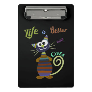 Funny cat mini clipboard