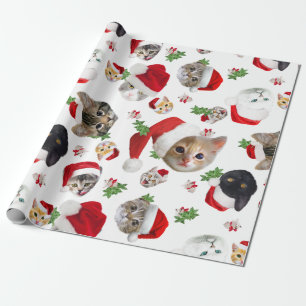 Funny cat mouse and catnip christmas wrapping paper