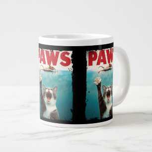 Funny Cat Mouse Parody PAWS Pet Lovers Cat Kitty Large Coffee Mug
