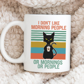 Funny Cat Mug, Anti-Social Cat, Mean Cat Coffee Mug