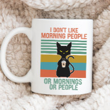 Funny Cat Mug, Anti-Social Cat, Mean Cat