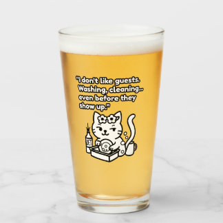Funny Cat Mug – Introvert Humour Quote Glass
