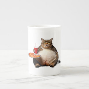 Funny Cat Mug – Pizza Lover Gift Coffee Cup