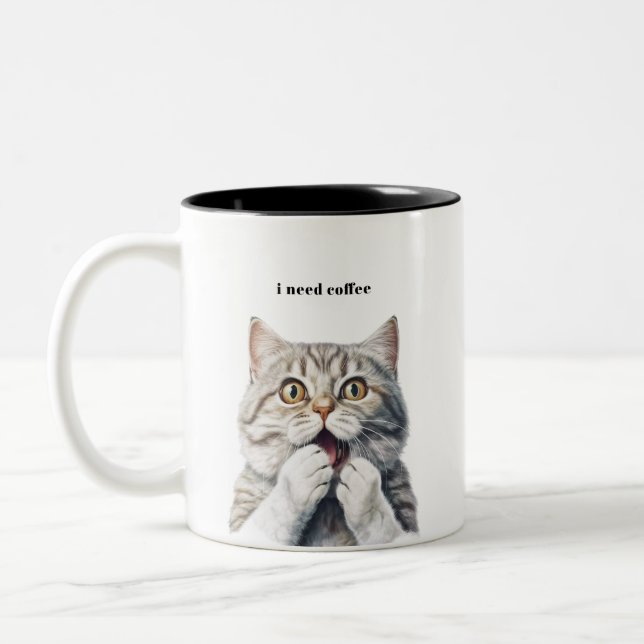 Funny Cat Mugs (Left)