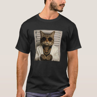 Funny Cat Mugshot Meme T-Shirt