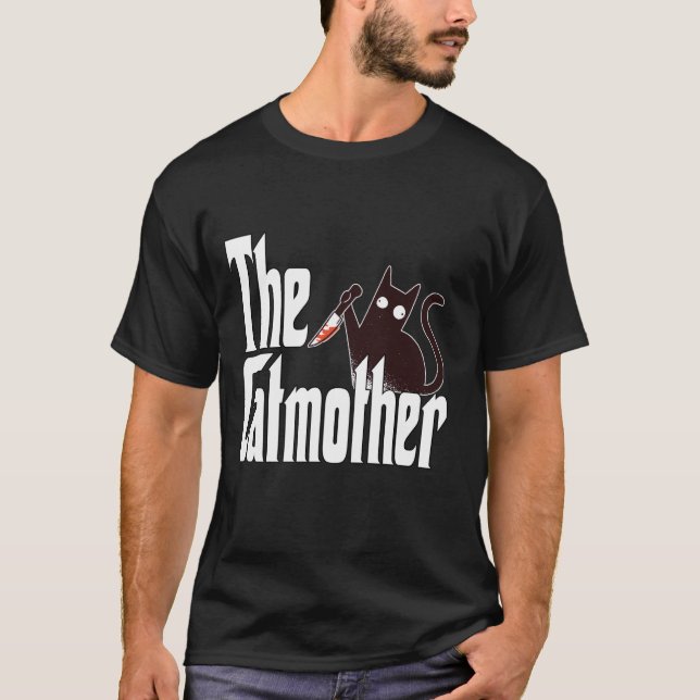 Funny Cat Mum Catmother Crazy Black Cat Mother Kit T-Shirt (Front)