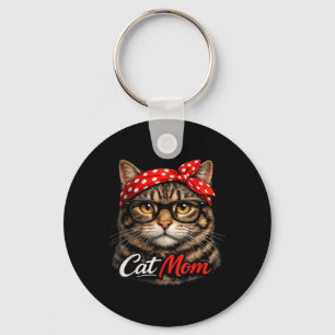 Funny Cat Mum Cute Cat Lovers Mothers Day Key Ring